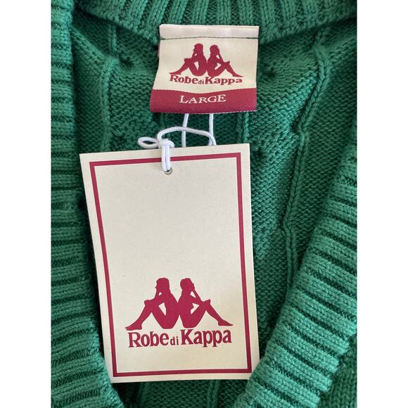 Kappa Robe Nembus Knit Golf Vest Green Made In Italy Large NWT - Picture 5 of 9